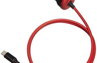 amazon basics 5V 2.4A 12W Straight Cable Lightning Usb Car Charger Compatible With Mp 3 Players (3′,Black)