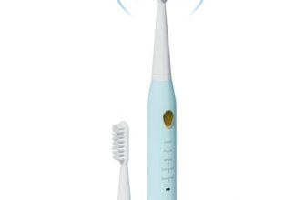 Lifelong Rechargeable Toothbrush for Adults – Smart Brush with 5 Cleaning Modes & Smart Auto Shut-Off – Electronic Toothbrush with 2 Electric Heads,500mAh Long-Lasting Battery (Blue,LLDC144)