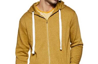 Amazon Brand – Symbol Men’s Cotton Blend Hooded Sweatshirt (AW18MNSSW04_Ecru Olive_S)