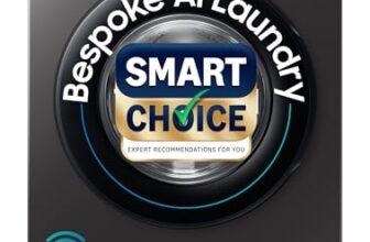 Samsung Smart Choice 12 kg, 5star, AI Ecobubble, Super Speed, Wi-Fi, Hygiene Steam with Inbuilt Heater, Digital Inverter, Fully-Automatic Front Load Washing Machine (WW12DG5B24AXTL, Inox)