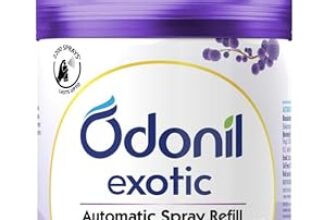 DABUR Odonil Exotic Automatic Spray – 225Ml |Sensual Dahlia |2X Long Lasting |Fits all Machines | 2200 Sprays Guaranteed |Lasts Upto 60 Days |Suitable for Washroom, Gym area, Living Room & Office