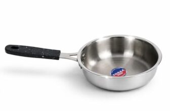 TOSAA TRIPLY MINI Fry PAN- 3-Ply Stainless Steel | Small Non-Stick Frying Pan | Induction & Gas Compatible,Mini Triply Fry Pan for Everyday Cooking | Non-Reactive Steel | 590 ml