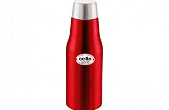 Cello Ivana Stainless Steel Double Walled Water Bottle, Hot and Cold, 750ml, 1 Unit, Red
