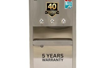 Rockwell 150L Stainless Steel Water Cooler – Energy Efficient, 3 Faucets for Cold Water, 1-Year Comprehensive Warranty, 5-Year Cooling Coil Warranty, 100% Copper Cooling Coil