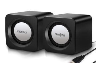 FRONTECH 2.0 Multimedia Speakers with USB Power, AUX Connectivity & Volume Control (SPK-0002BLK)