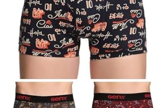 Genx Jazz Printed Trunk – Elegant, Trendy&Comfortable, 100% Combed Cotton Men’s Underwear(Pack of 3)(Colors&Print May Vary)-85cm Assorted