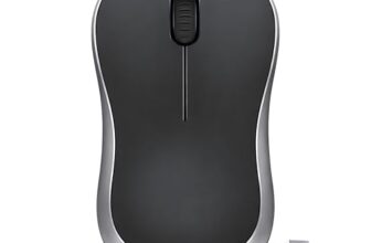 Ant FKAPU03 Wireless Mouse 2.4GHz with USB Nano Receiver | 1000 DPI Optical Sensor | 3 Buttons | Plug & Play | Ergonomic Ambidextrous Design | Laptop & PC Compatible | Black Silver