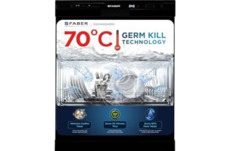 Faber 12 Place Settings Dishwasher (FFSD 6PR 12S, Neo Black, Best Suited for Indian Kitchen, Hygiene Wash)