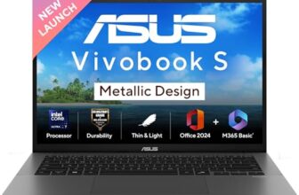 ASUS Vivobook S14, Intel Core Ultra 7 255H, Metallic Design Laptop(Intel iGPU/16GB RAM/512GB SSD/FHD+/14″/60Hz/Windows 11/M365 Basic (1Year)*/Office Home 2024/Matte Gray/1.4 Kg) S3407CA-LY083WS