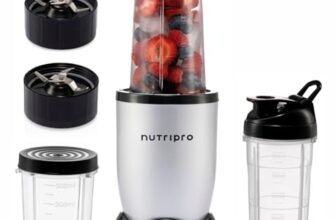 NutriPro Juicer Mixer Grinder – Smoothie Maker – 500 Watts (3 Jars & 2 Blades, Silver) – 2 Year Warranty
