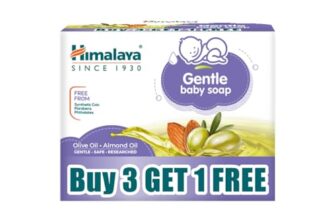 Himalaya Gentle Baby Soap 125 g | Buy 3 Get 1 Free | No 1 Doctor prescribed Brand | with Olive Oil and Almond Oil |Gentle Cleansing for Delicate Skin|Gentle.Safe.researched