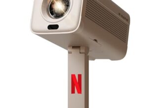 E GATE Atom 4X+ Fully Automatic Projector 4k Ultra HD | Whale TV+ Live TV on Android | Brightest 400 ISO | Native 1080p, Netflix, Prime | USB-HDMI ARC+CEC | HDR+HLG | WiFi 6, BT, Egate mini Projectors