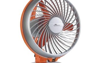 RR Signature Buddy High Speed 230mm Personal Wall, Table Fan For Office, Living Room with High Air Thrust (2 Year Manufacturer Warranty, Royal Orange)
