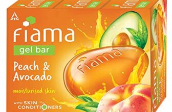 Fiama Gel Bar Peach And Avocado, 375g (125g – Pack of 3), with Skin Conditioners For Moisturized Skin, Soap for Women & Men, For All Skin Types