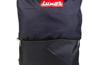 Luxor Plastic All-in-One Stationery & Portable Art Kit-School Bag, Notebook, Drawing Book, Gel Pen, Mechanical Pencil, Crayons, Sketch Pens, Highlighter, Pencil Set, Ball Pen, Correction Pen,Black