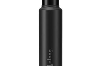 Lifelong Stainless Steel Water Bottle with Sipper | 950ml Durable, Leak-Proof, Easy Grip, Rust Free, Easy-to-Clean, Odour-Free Bottle with Secure Cap for School, Travel, Gym & Work (LLWBTSP03, Black)
