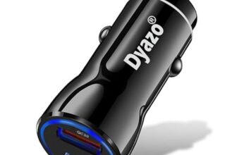 Dyazo 48W Turbo Dual Port Fast car Charger 48W Total(18W Type C PD + 30W USB)| Adapter Compatible for iPhone & Android Smartphones and Tablets (Black)
