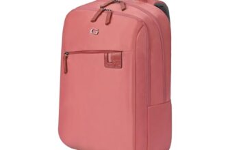 Gear Compact Business Large Water Resistant 3 Compartment Laptop Backpack/Casual Backpack/Daypack/Travel Backpack/College Bag For Men/Women(Pink-Grey), 27 Litres