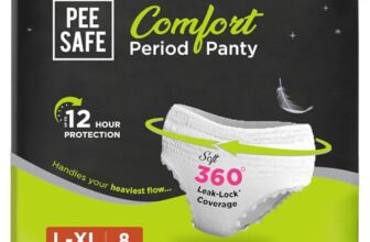 Pee Safe Comfort Period Panties | L-XL | 8 Panties | 360° Protection | 12 Hr Protection | Leak Proof | Overnight Comfort | Rash & Toxin Free | Seamless Fit