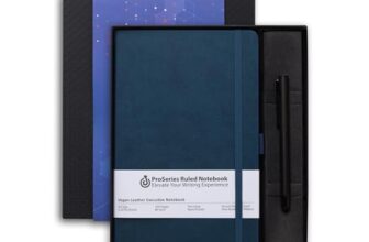 DOODLE Undated Executive Diary Gift Set | A5 160 Pages PU Leather Notebook + Stylish Pen with Stylus | All Packed in a Beautifully packaged in an Elegant Gift Box (Blue)