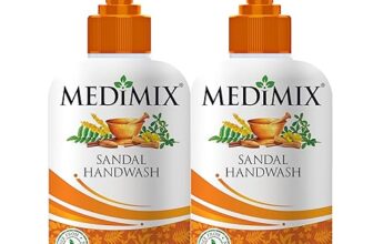 Medimix Sandal Liquid Handwash 500g Bottle (1 + 1 Combo Pack) | Ideal for Germ Protection, Soft & Moisturized Hands | Harsh Chemical-Free | Enriched with 18 Exotic Herbs