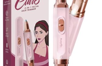 Lifelong Clare 6-in-1 Sensitive Mini Facial Hair Remover For Women Beauty Accessories | Facial Hair Removal Painless Machine For Woman | UpperLips, Face, Eyebrow, Ear Trimmer | Rechargeable | 120Min