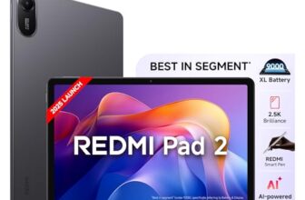Redmi Pad 2, WiFi Active Pen Support, 27.94Cm(11″) Model, 2.5K Sharp & Clear Display, 4GB, 128GB, All Day & More 9000Mah Battery, AI-Enabled, Dolby Atmos, Hyperos 2, Graphite Grey