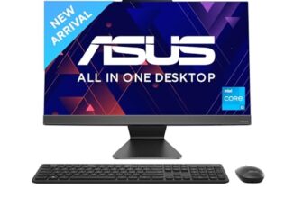 ASUS AIO A3202,21.45″,12th Gen, Intel Core i3-1215U, All-in-One PC (FHD/8GB/256GB/Windows 11/MS Office 365 Basic (1Year)*/Office 2024/Black/4.84 Kg), with Wireless Keyboard & Mouse, A3202WBA-BPB010WS