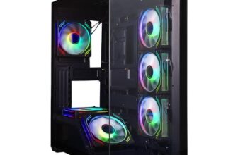 Zebronics Premium Gaming Case, Mid-Tower, EATX, ATX, Upto 360mm AIO Support, 6 ARGB Fans with 2 Reverse Blade Fans, Type-C, USB 3.0, Vertical GPU, Magnetic Dust Filter (Xenocore, Black)