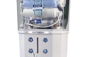 KENT Supreme RO Water Purifier | Advanced RO Tech for Sabse Shudh Paani | RO+UF+TDS Control+UV LED Tank |Auto Flush | 8L | 20 LPH | Ideal for Borewell/Tanker/Municipal Water | Largest Service Network