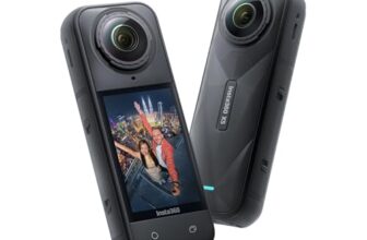 Insta360 X5 – Waterproof 8K 360° Action Camera, Leading Low Light, Invisible Selfie Stick Effect, Rugged and Replaceable Lens, 3-Hour Battery, Built-in Wind Guard, Stabilization, Triple AI Chip Design