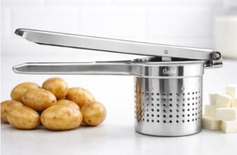 Clazkit Potato Masher Stainless Steel for Kitchen| Puree Maker Ricer for Baby|Stainless Steel Hand Press Juicer| Boiled Vegetable Fruit Press| Mooli Squeezer| Multipurpose Masher and Press