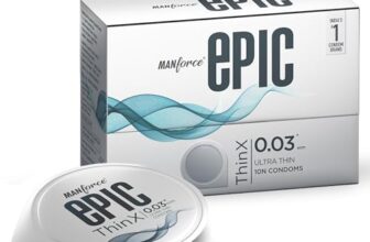 Manforce Epic Thinx Ultra Thin Condoms for Men – 10 count| 0.03mm| Vegan| No Harsh Chemicals| Easy peel pack with disposable pouch