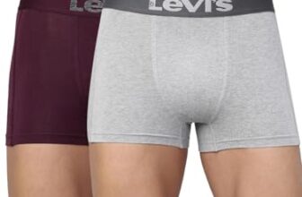 Levi’s-Men-Innerwear-(Category)-TRUNK- (Style ID)-#018-TRUNK-LT GMEL/WINE-P2-(Color)-LT. GREY MELANGE,WINE-(Size)-XL