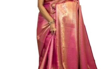 SGF11 Women’s Kanjivaram Soft Silk Saree With Blouse Piece (Pink)