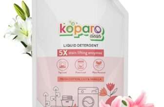 Koparo Liquid Detergent | 2 Litre | Top Load & Front Load Washing Machine Liquid Detergent | Organic Bio-Enzymes Laundry Detergent | Tough on Stains, Safe for Kids & Sensitive Skin | Lily & Vanilla