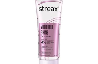 Streax Youthful Shine Anti Ageing Face Wash Cleanser, 100 ml | 4% Aquaxyl & Retinol Serum Complex | Gentle Cleanser For Fine Lines & Wrinkles | Anti-Ageing | For Man & Woman | Daily Use Face Wash | Sulphate & Paraben Free | Dry, Normal & Sensitive Skin