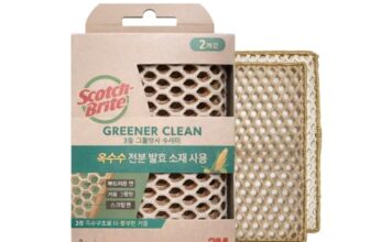 Scotch-Brite Mesh Scrub Net Scrubber for Non-Stick Pans, Fast Drying Natural Dish Cloth