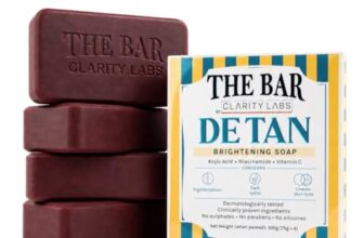Clarity Labs | DETAN BRIGHTENING SOAP | (Pack of 4) | Tan Removal | KOJIC ACID SOAP | Niacinamide | Vitamin C Kojic | Dark Spot Removal | Even Skin Tone | Glowing Brighter Skin | Reduces underarm pigmentation