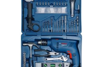 BOSCH GSB 600 Corded Electric Impact Drill, 100Pcs Accessory Set | 600 W Motor | Speed of 3000 RPM | Rated Torque of 1.4 Nm | Impact rate of 48000 BPM | Double Insulation | 1 Year Warranty