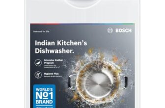 Bosch 13 Place Setting (fits up to 70 utensils) Free-Standing Dishwasher for Indian Utensils | Hygiene+ & Intensive Kadhai Program (SMS66GW01I, White, Inbuilt Heater, Removes 99.9% Germs)