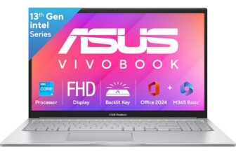 ASUS Vivobook 15, Intel Core i3 13th Gen 1315U, 12GB RAM, 512GB SSD, FHD 15.6″, Windows 11, Office Home 2024, Cool Silver, 1.7Kg, X1504VA-BQ331WS, Intel UHD iGPU, Thin & Light, 42Whrs Laptop