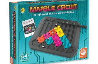 Brand Conquer Brain Training Puzzle Marble Circuit Logic Game for 1 Player Great Gift for Kids who Like Puzzles & Brain teasers 64 Card Challenges & 24pcs Fun for Kids & Adults Ages 8+ (Logic Game)