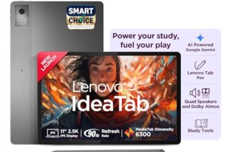 Lenovo Idea Tab Smartchoice with Pen|5G + Wi-Fi|11 Inch,2.5K Display, 500 Nits Brightness|8GB RAM + 256GB ROM(Expandable Up to 2 TB)|Mediatek Dimensity 6300|Android 15|4-Speakers with Dolby Atmos,Grey