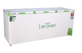 ROCKWELL 910UC, 5 Star Convertible GREEN Triple Door Deep Freezer with 10-Year Cooling Coil Warranty, 5-Year Comprehensive Warranty & Up to 53% Power Saving