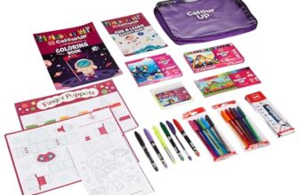 Cello ColourUp Space Travel Kit | Includes 12 Clay Strips, Wax Crayons, Oil Pastels, Coloured Pens, Glitter Pens, Markers, Highlighter, Mini Sketch Pens & DIY Kit | Perfect for Kids’ Birthday Gift