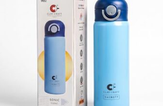 Clay Craft Vacbott Sonic Pro Double Wall|18 Hours Hot and 24 Hours Cold Water Bottle Vacuum Insulated Flask Bottle|550ml, 1Pcs, Bottle for Home, Office|BPA-Free|BIS Certified|1Year Limited Warranty