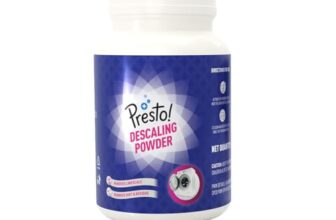 Amazon Brand – Presto! Washing Machine Descaler Powder | Cleaning Powder For Front & Top Load Washing Machines | Limescale Deposit Remover | Restores Machine Performance (250 g) (Single Pack)