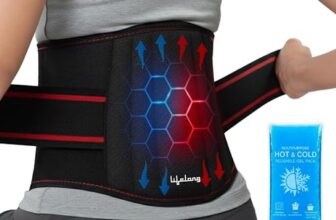 Lifelong Lumbar Sacral Belt with Hot & Cold Pack |Universal Fit for Men and Women| Back Support Brace for Pain Relief |Posture Correction & Lower Back Comfort| Adjustable Elastic Strap Waist Belt
