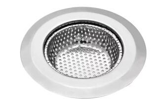 Sulfar Stainless Steel Kitchen Sink Strainer Heavy-Duty Sink Jali Basin Drain Basket Filter (Chrome), 15 Cm